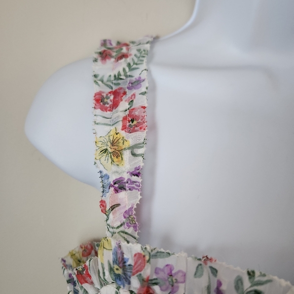 NWT SAYLOR | Leanna Smocked Floral Print Midi Dress - Size L - Picture 6 of 12